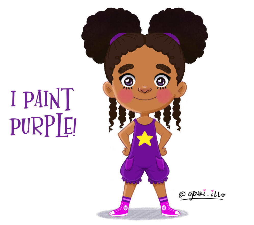 I Paint Purple character concept I Paint Purple character concept